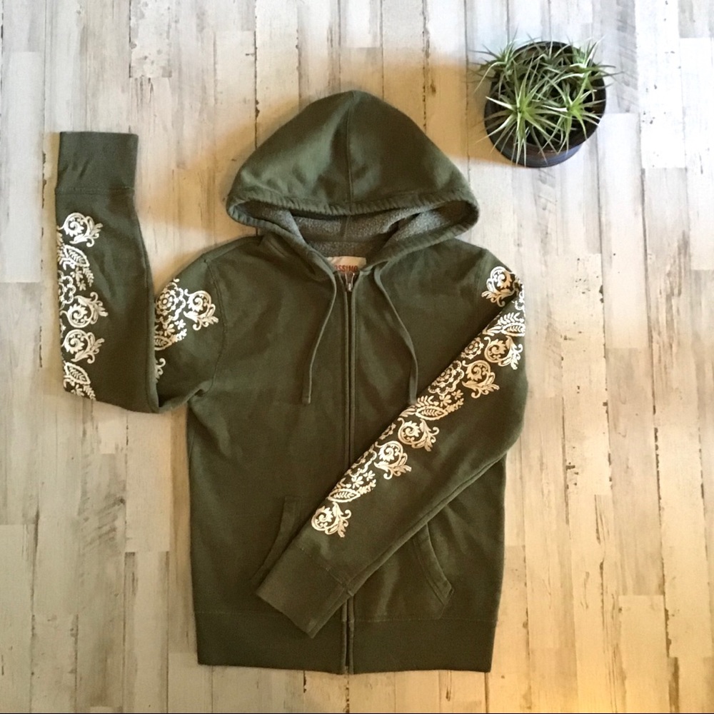 Massimo brand boho zipper hoodie, Size small